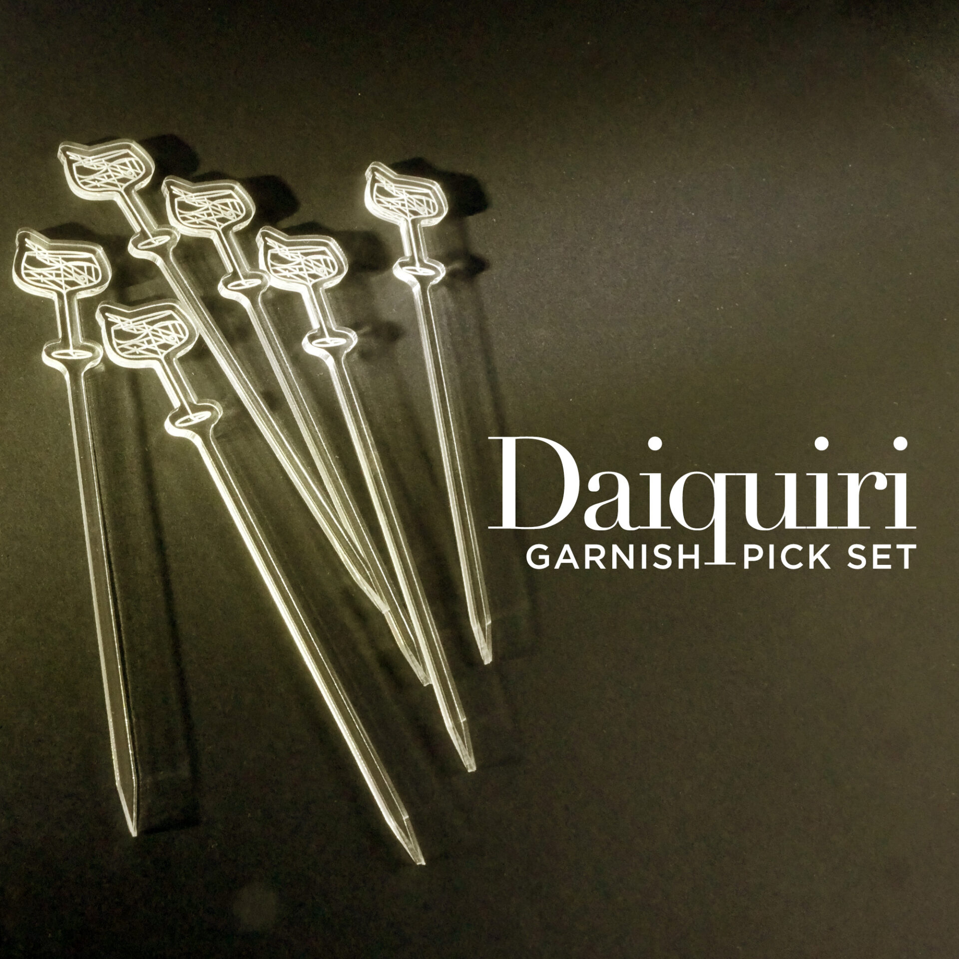 Daiquiri Garnish Picks – Set of 6 Vintage Art Deco Classic Cocktail Bar Design