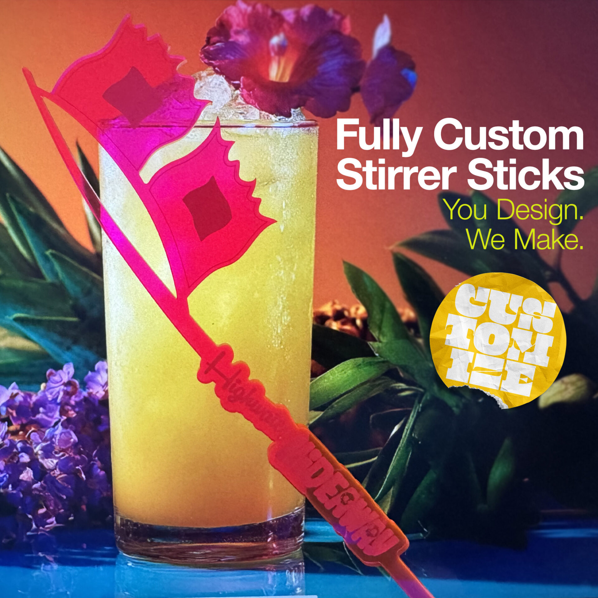 Fully Custom Swizzle Stick by Rivers & Caves