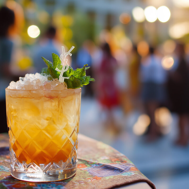 Custom Cocktail Stirrers with Logos That Elevate Any Event. Signature Drinks with Corporate Logo Drink Stirrer.