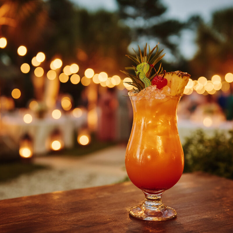 Cobras Fang Cocktail Drink Stirrer. Looking for tiki drink garnish ideas? Discover tropical garnishes that elevate cocktails and create a memorable presentation for parties, weddings, and events.