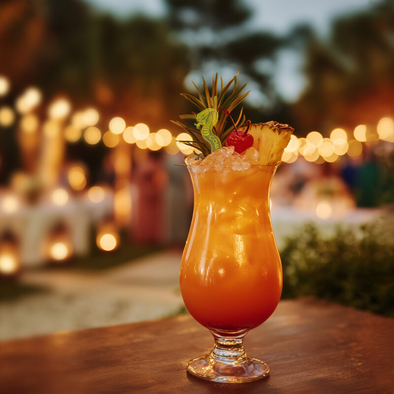 Cobras Fang Cocktail Recipe + Tiki Party Ideas That Impress Guests. Personalized Drink Stirrers. Custom Drink Swizzles.