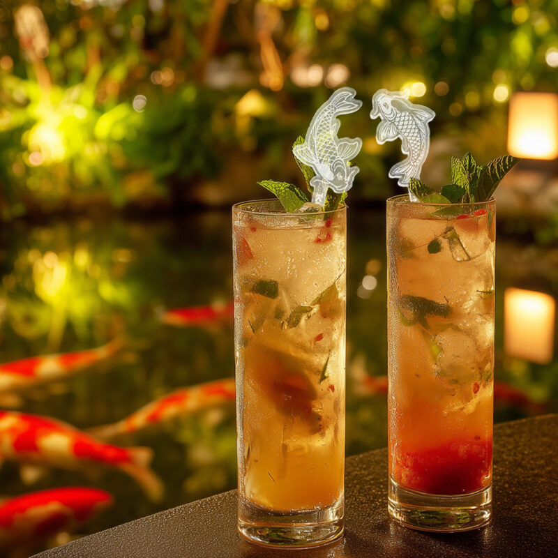 Koi Harmony Stirrers_ The Custom Drink Stirrer That Brings Balance to Every Glass. Custom Drink Stirrers.